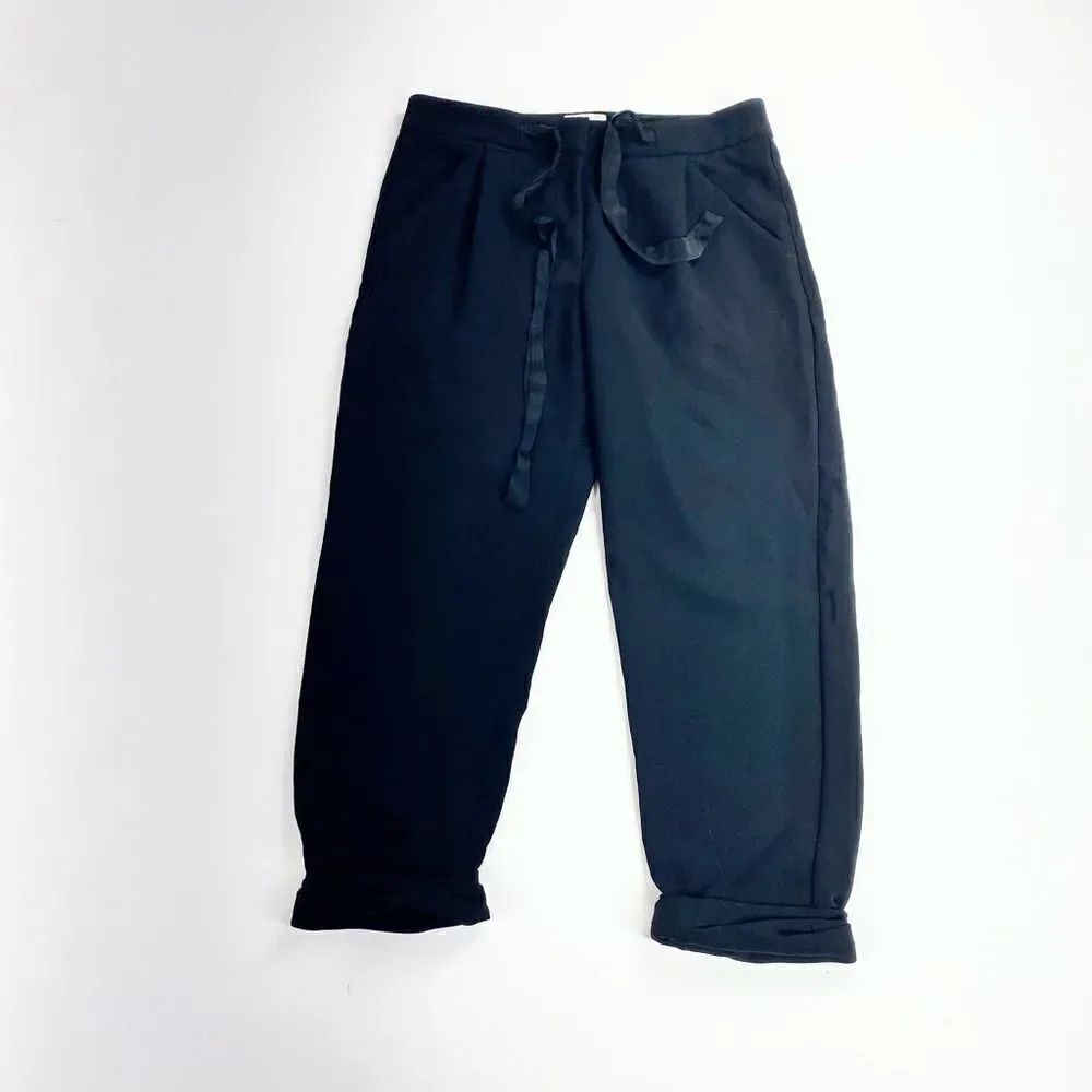 Wilfred Aritzia black allant drawstring cropped pants 2